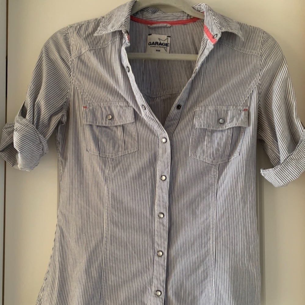 Garage button down top
